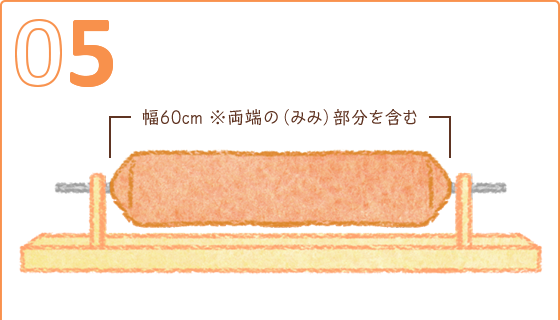 05 幅60cm ※ 両端の(みみ)部分を含む